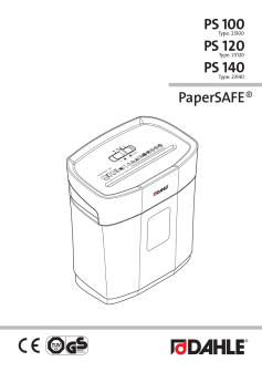 Dahle PaperSAFE 100 User Guide