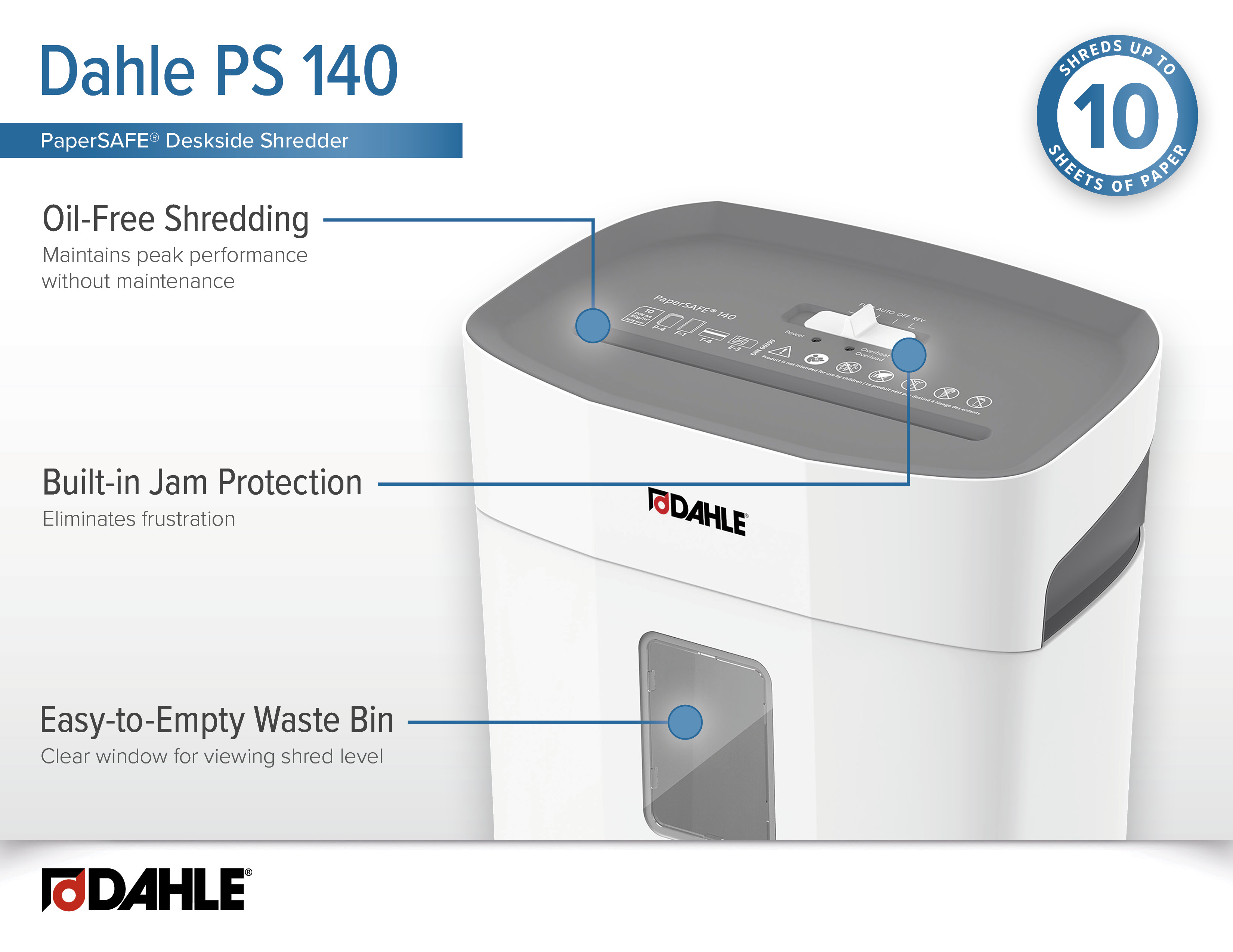 Dahle PaperSAFE 140 Infographic