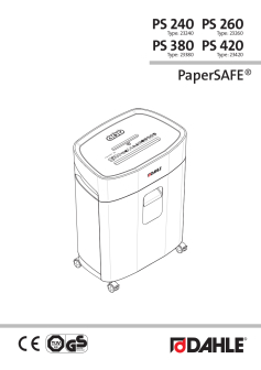 Dahle PaperSAFE 240 User Guide