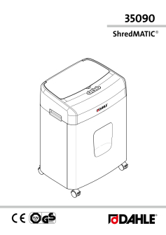 Dahle ShredMATIC® SM 90 Auto-Feed Shredder User Guide